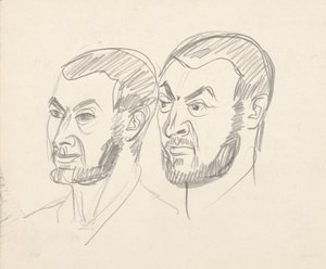 Dos estudios de retrato de Walter Barwig