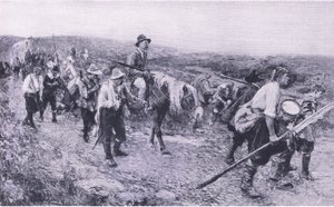 Después de Sedgemoor, ilustración de British Battles on Land and Sea, 1915 de Walter Crane