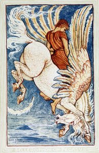 Belerofonte en Pegaso de Walter Crane