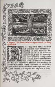 Capítulo XIV. Hallblithe vuelve a hablar con el Rey.
Figura de un hombre durmiendo bajo un árbol. de Walter Crane