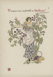 Flores del Jardín de Shakespeare de Walter Crane