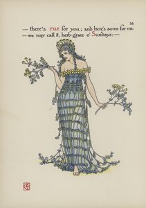 Flores del Jardín de Shakespeare de Walter Crane