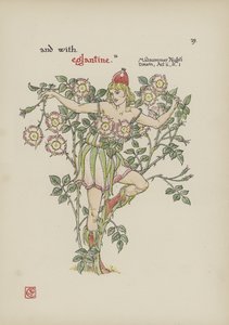 Flores del Jardín de Shakespeare de Walter Crane