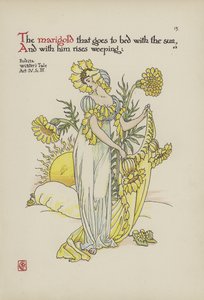 Flores del Jardín de Shakespeare de Walter Crane