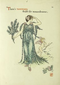 Flores del jardín de Shakespeare: Romero, 1906 de Walter Crane