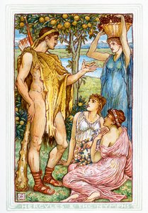 Hércules y las ninfas de Walter Crane