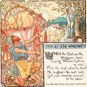 Hércules y el carretero, ilustración de 