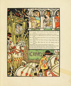 Ilustración para el cuento de hadas Cenicienta de Walter Crane