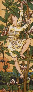 Jack y las habichuelas mágicas (litografía a color) de Walter Crane
