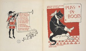 Índice y portada de "El Gato con Botas".