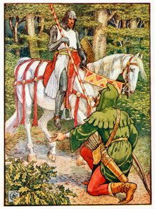 Lyttel John y el caballero de Walter Crane