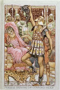 Perseo mostrando la cabeza de la Gorgona, ilustración para 