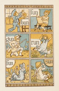 Palabras que riman acabadas en la letra N. La cartilla dorada. de Walter Crane