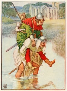 Robin Hood y el Padre Tuck de Walter Crane