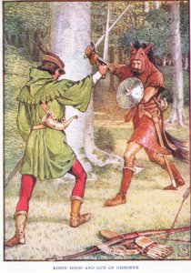 Robin Hood y Guy de Gisborne, c.1920 de Walter Crane