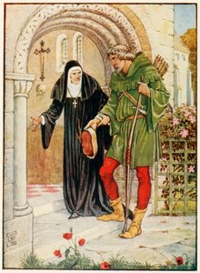 Robin Hood llegando a Kirklees Hall de Walter Crane
