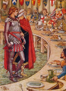 Sir Galahad es llevado a la Corte del Rey Arturo, 1911 de Walter Crane