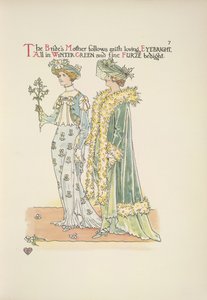 La madre de la novia sigue con amor Eyebright de Walter Crane