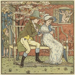 Había un hombrecito y cortejó a una mujercita de Walter Crane