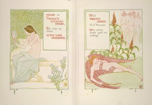 El espejo de Venus y las doncellas de Walter Crane