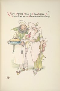 Guisantes muy dulces, y un buen pastel de cerezas, ¡un festín que un concejal no podría negar! de Walter Crane