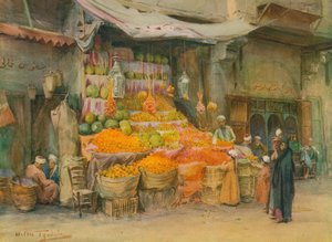 Un puesto de frutas en Bulak, c1905, 1912 de Walter Frederick Roofe Tyndale