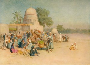 Un mercado en el borde del desierto, c1905 de Walter Frederick Roofe Tyndale