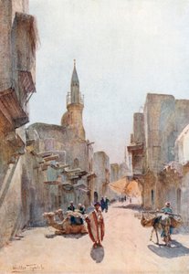 Una calle cerca de la Ciudadela, El Cairo (litografía en color) de Walter Frederick Roofe Tyndale