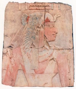 Aahmes, madre de Hatshepsu, en el templo de Der El-Bahri (litografía en color) de Walter Frederick Roofe Tyndale