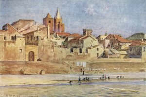 Albenga, desde el Centa, Italia de Walter Frederick Roofe Tyndale