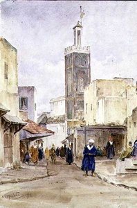 Una escena callejera oriental de Walter Frederick Roofe Tyndale