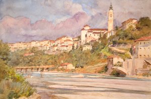 Belluno, Italia 1925 (acuarela) de Walter Frederick Roofe Tyndale