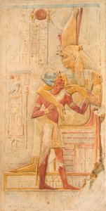 Isis amamantando a Seti I, Abidos (acuarela) de Walter Frederick Roofe Tyndale