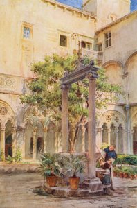 Los Claustros de San Domenico, Ragusa (litografía en color) de Walter Frederick Roofe Tyndale
