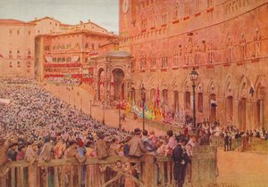 El Palio de Siena, c. 1900 de Walter Frederick Roofe Tyndale
