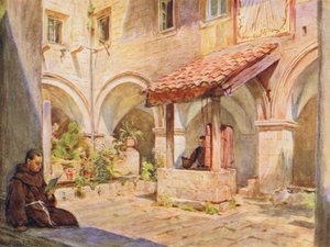 Claustro superior de San Francisco, Ragusa (litografía en color) de Walter Frederick Roofe Tyndale