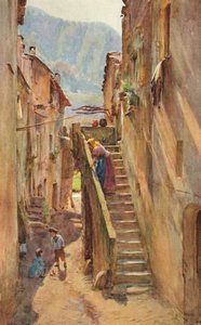 Vicolo del Ponte, Villa Nuova di Albenga, c. 1910, 1912 de Walter Frederick Roofe Tyndale