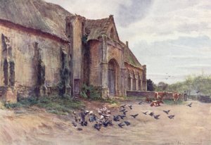 Wessex: A Tithe-Barn, Abbotsbury, near Weymouth (litografía en color)