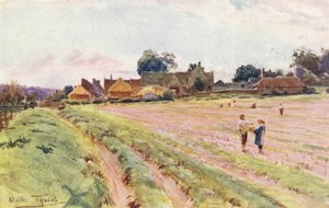 Wessex: Una granja de Wessex (litografía en color) de Walter Frederick Roofe Tyndale