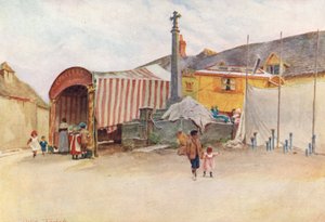 Wessex: Un rincón de una feria de Wessex (litografía en color)