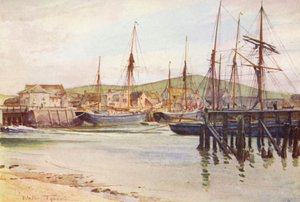 Wessex: Bridport, el "Port Bredy" de las novelas de Wessex (litografía en color) de Walter Frederick Roofe Tyndale