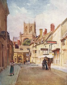 Wessex: Long Street, Sherborne (litografía en color) de Walter Frederick Roofe Tyndale