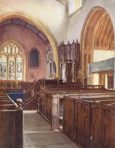 Wessex: Iglesia de Puddletown (litografía en color) de Walter Frederick Roofe Tyndale
