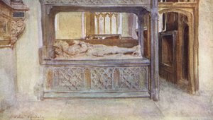 Wessex: La nave de Athelhampton en la iglesia de Puddletown, cerca de Dorchester (litografía en color)