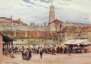 Yugoslavia: Día de mercado en Split de Walter Frederick Roofe Tyndale