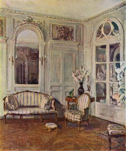 Salón Blanco en St Brice, Francia, la Casa de Edith Wharton, estilo Luis XVI, alrededor de 1760-70