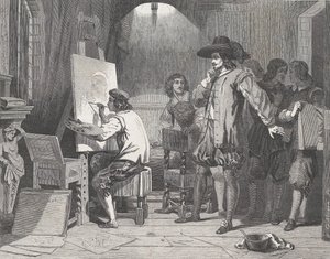 Sebastián Gómez descubierto por su maestro, Murillo, trabajando, de Illustrated L de Walter George Mason