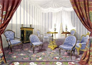 Palacio de Cristal, la Sala de Retiro de la Reina, de Recuerdos de la Gran Exposición