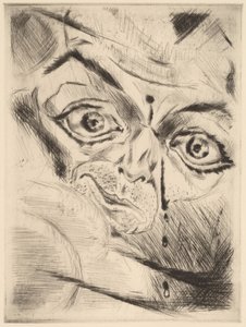 Peter con una herida de bala en la frente, 1918 de Walter Gramatte