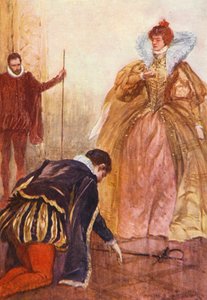 Ilustración para Kenilworth de Sir Walter Scott (litografía en color)